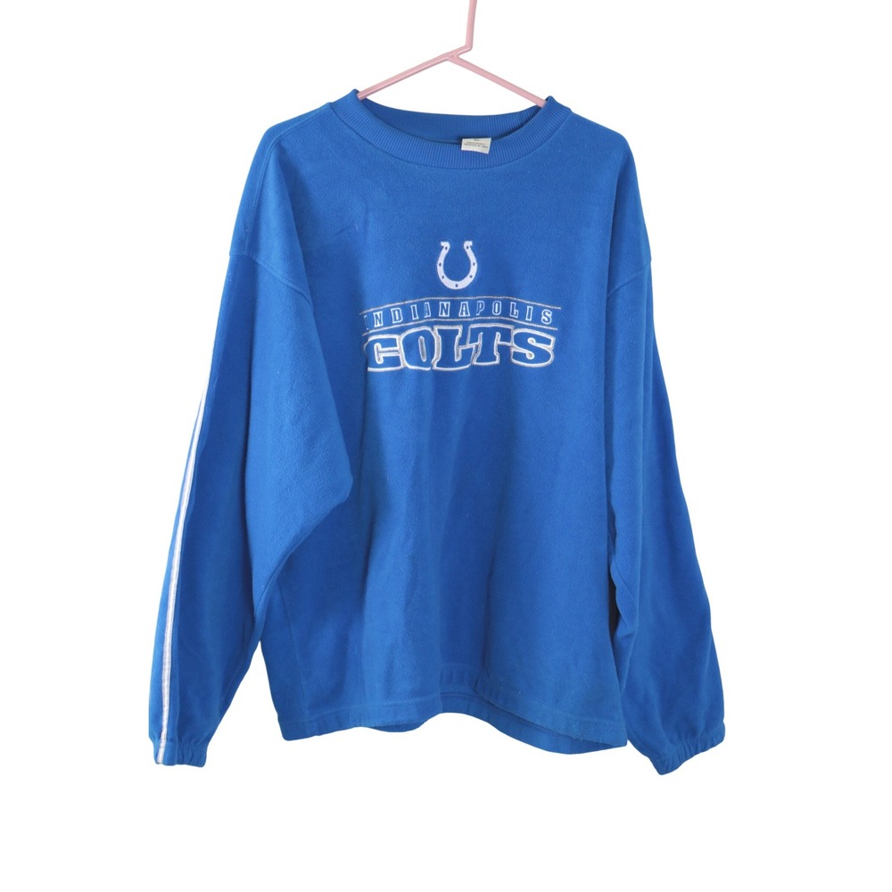Indianapolis‎ Colts Mens Sweatshirt Vintage Knight Athletics 2XL Blue NFL